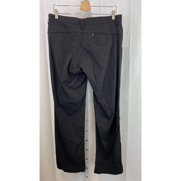 EDDIE BAUER Stretch Nylon Roll Up Pants Zip Fly Camp Hike Outdoor Black Size 8 - Picture 2 of 10